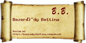 Bezerédy Bettina névjegykártya