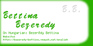 bettina bezeredy business card